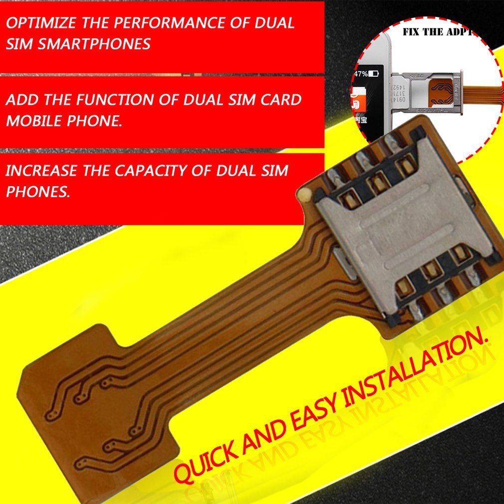 Universal Hybrid SIM Card Slot Dual Adapter Extender Nano To