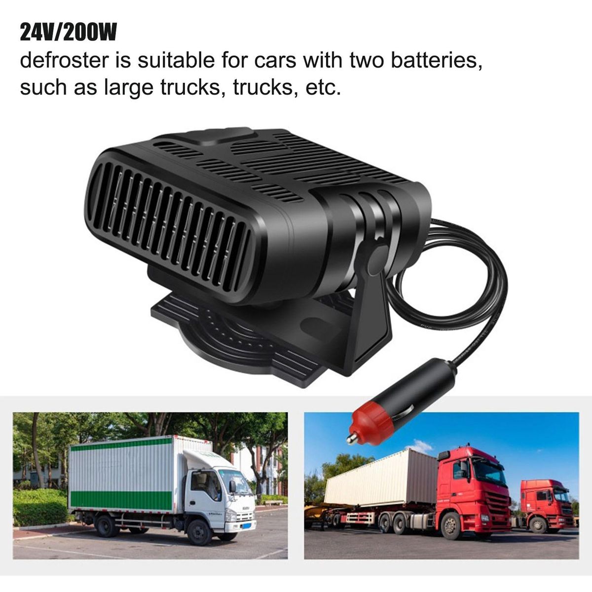 4 in 1 12V 120W Car Heater Electric Cooling Heating Fan