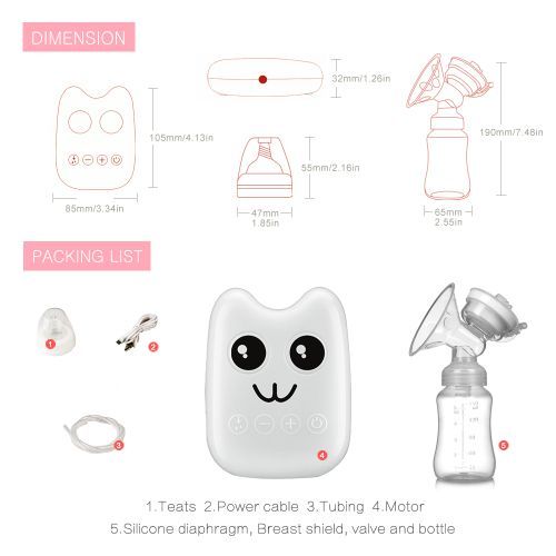 Electric Breast Nursing Pump Milk Suckers Feeding Bottle