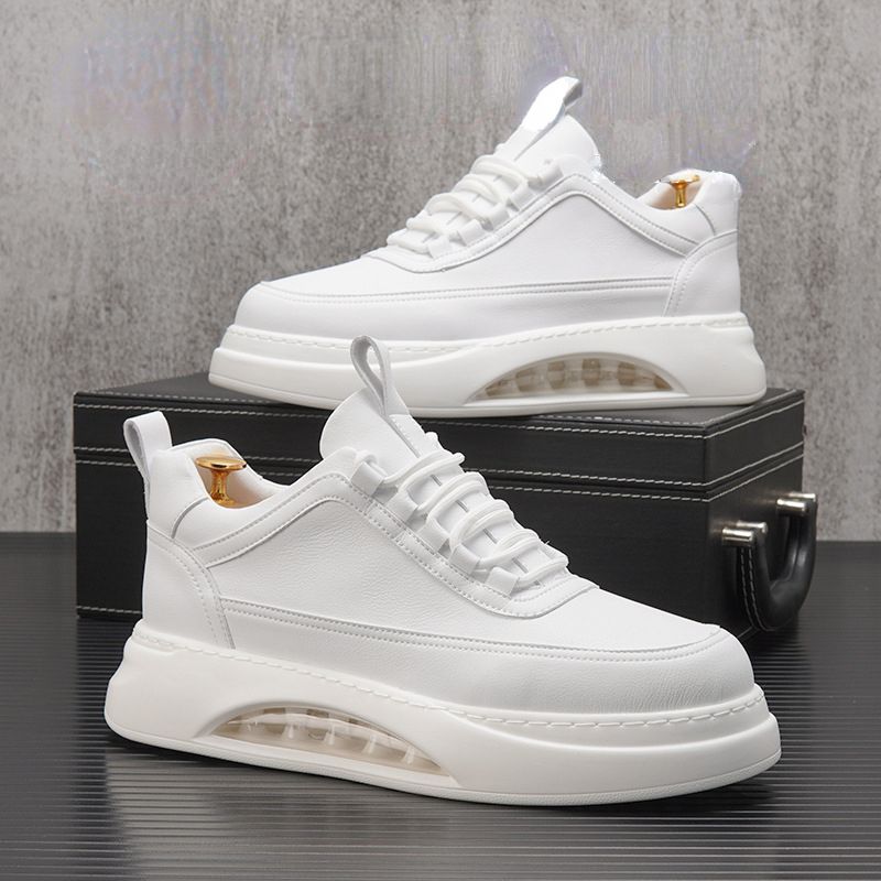 (Red)New In Men Casual Sneakers Platform White Shoes Leisure Male Sneakers Non-slip Men's Vulcanize