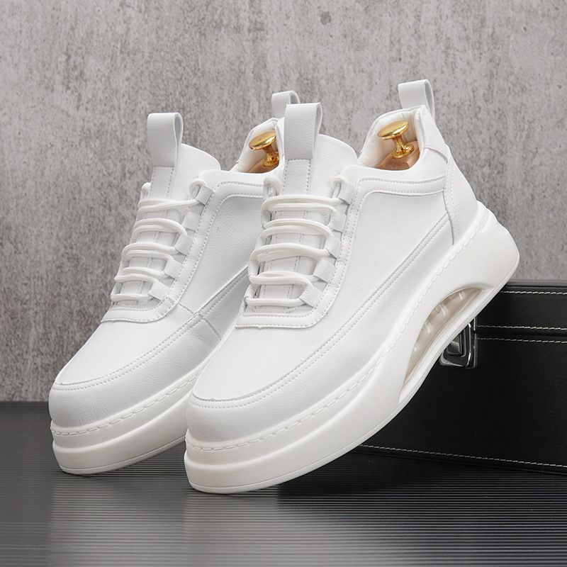 (Red)New In Men Casual Sneakers Platform White Shoes Leisure Male Sneakers Non-slip Men's Vulcanize