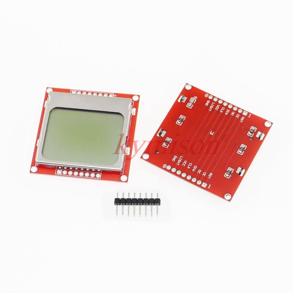 84x84 5110 Screen For Arduino Smart Electronics LCD Module Display White Blue Backlight Adapter 84*48 1pcs