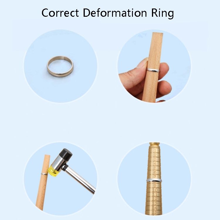 2 PCS Ring Measurement Tool Ring Formation Repair Correction Adjustment Tools,Style: Solid Iron Rod
