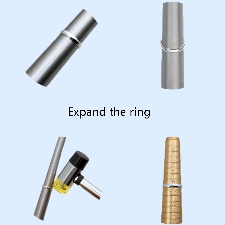 2 PCS Ring Measurement Tool Ring Formation Repair Correction Adjustment Tools,Style: Solid Iron Rod