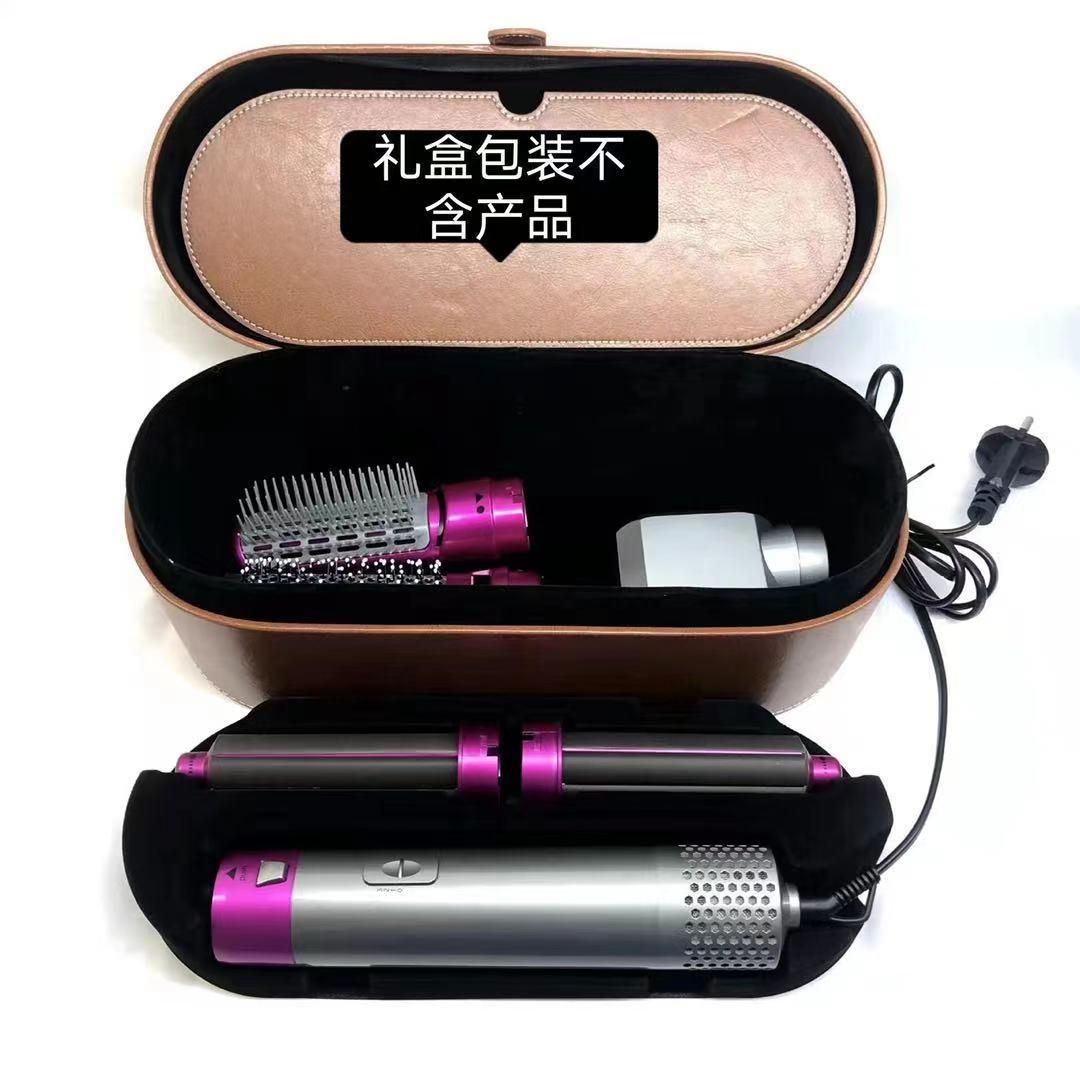 Cross-border five-in-one curling stick hot air comb curly straight dual-use hair styling comb electric hair dryer hot air comb curly hair Gift box packaging without product