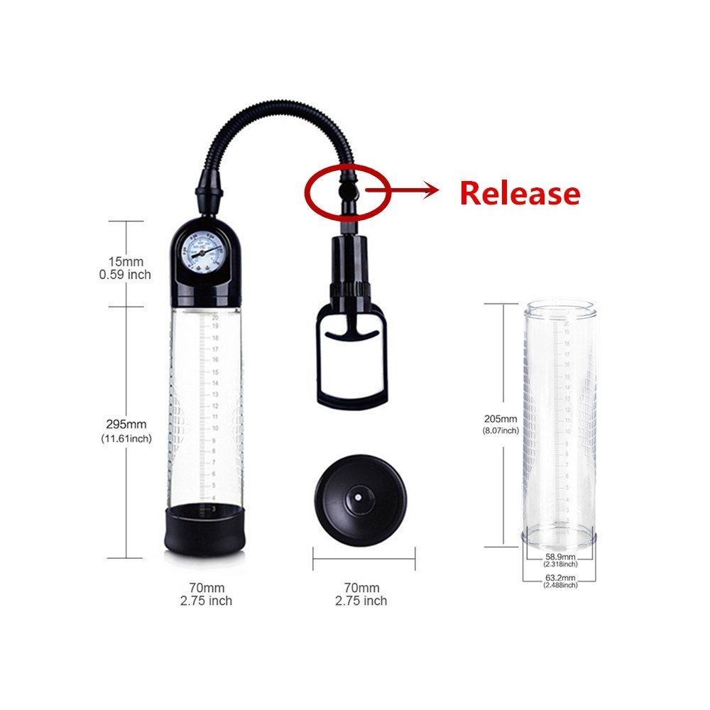 Male Penis Vacuum Pump Air Enlarger Extender Manual Operating Penis Massager For Male Erection Enhancement
