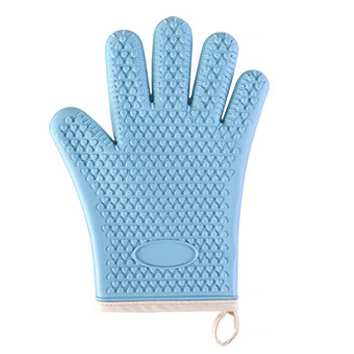 1Pc Oven Mitt Baking Insulation Oven Glove Cooking Tool Light Blue