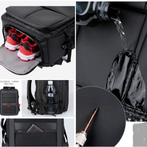 Business Waterproof Travel Backpack - Multifunction Laptop Bag