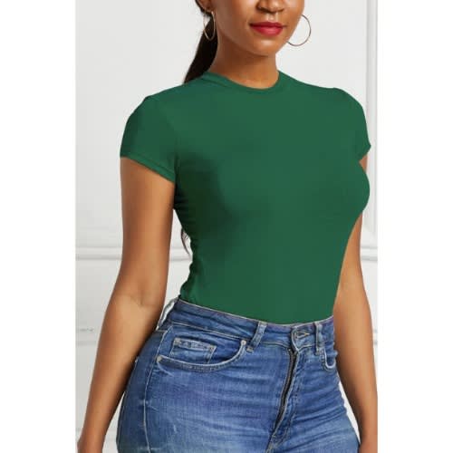 Short Sleeve Bodysuit - Green