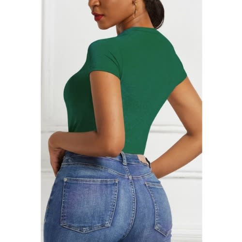 Short Sleeve Bodysuit - Green