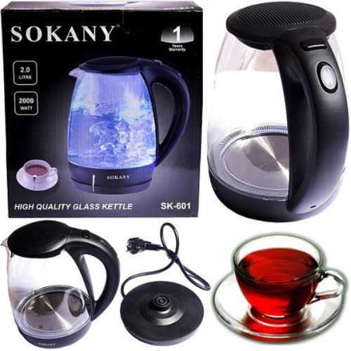 Electric Kettle - Transparent Jug - 2l - 220-240V