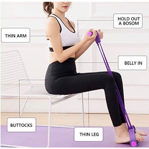 Multifunction Foot Pedal Resistance Band - Purple