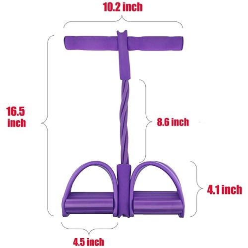 Multifunction Foot Pedal Resistance Band - Purple