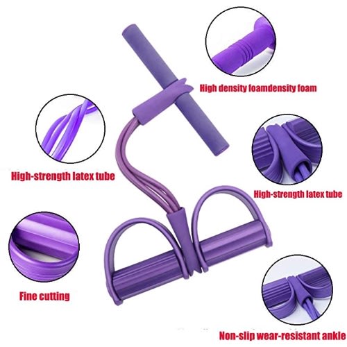 Multifunction Foot Pedal Resistance Band - Purple