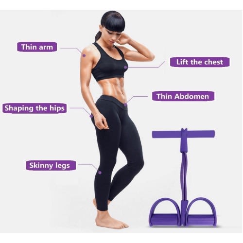 Multifunction Foot Pedal Resistance Band - Purple