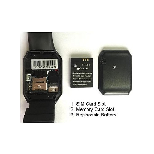 Smartwatch with Sim Card & Memory Card Slot