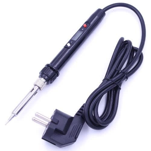 Adjustable Temperature Electric Digital Display With Lead Soldering Iron  - 80W