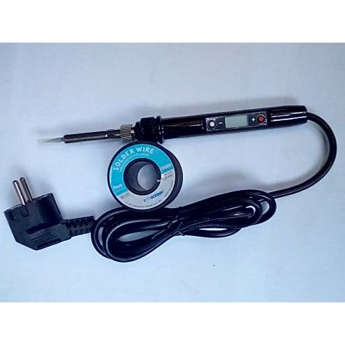 Adjustable Temperature Electric Digital Display With Lead Soldering Iron  - 80W