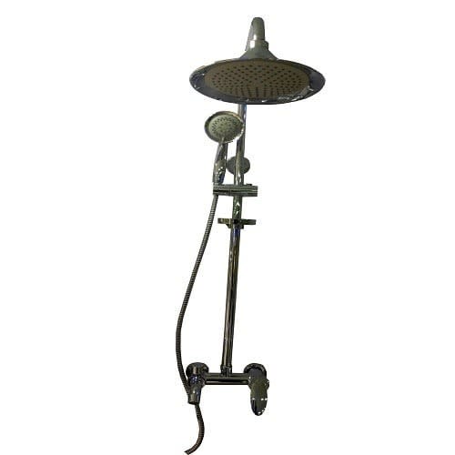 Argent Crystal Bathroom Standing Shower With Telephone Handle