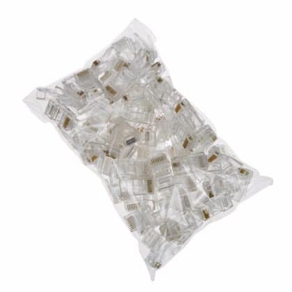 RJ-45 Cat6 Connectors - 100 Pieces