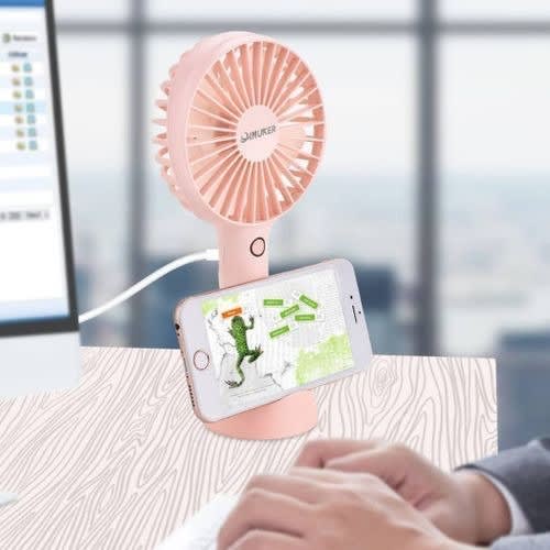 Mini Rechargeable Hand Fan With Stand