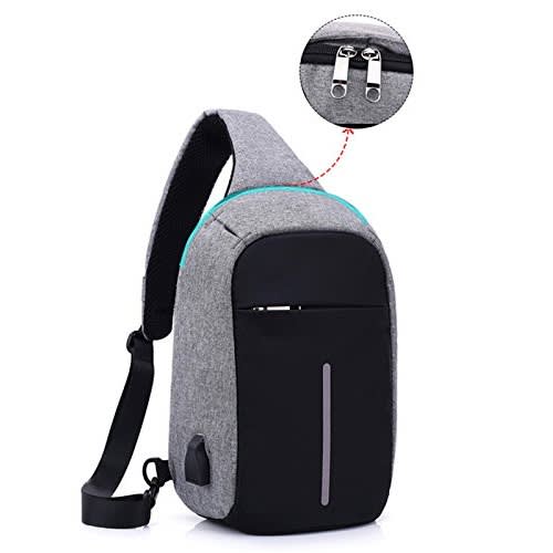 Bobby1 Sling Bag, Anti Theft Travel & Laptop Backpack - Grey