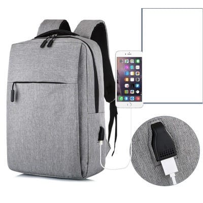 Smart Business Officelite Anti Theft Laptop Backpack With Usb Charging Port - Grey