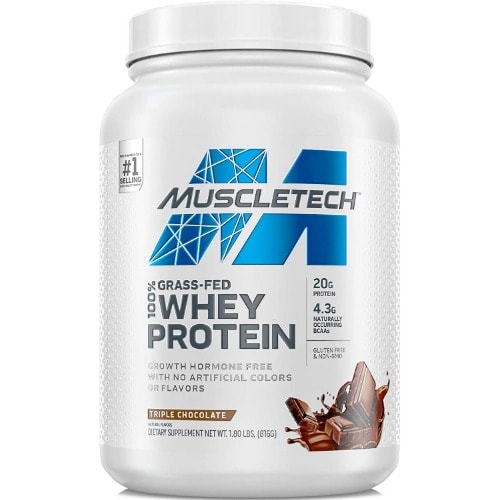 Grass Fed 100% Whey Protein - Non-gmo & Gluten Free - Triple Chocolate - 1.8lbs
