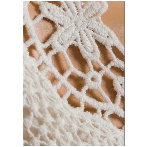 Ladies Knit Lace Tunic Dress - Ivory