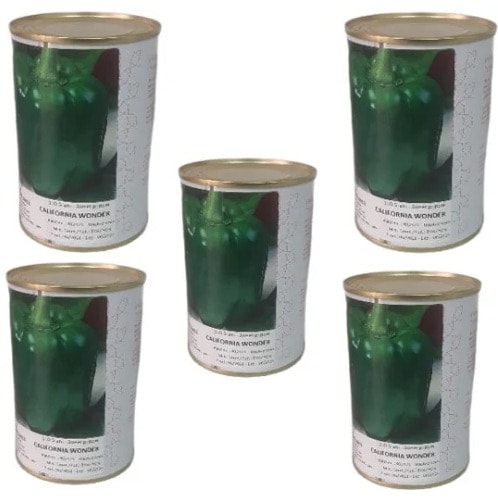 California Wonder Sweet Bell Pepper Seeds - 100 Grams - 5 Tins