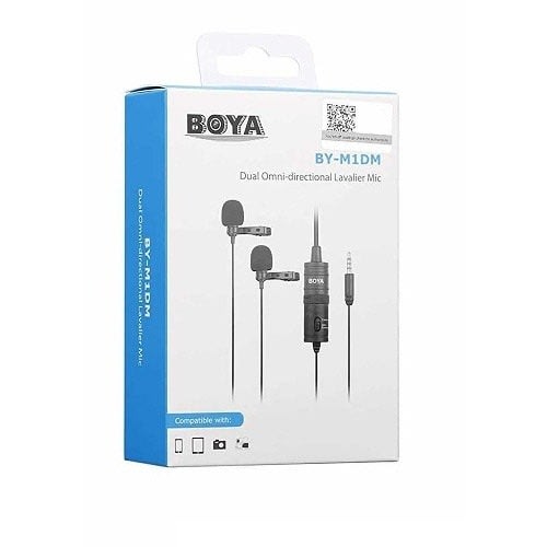 Boya M1dm Dual Omni-directional Lavalier Microphone
