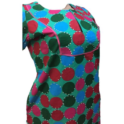 Stoned Ankara Midi Dress With Inner Pocket