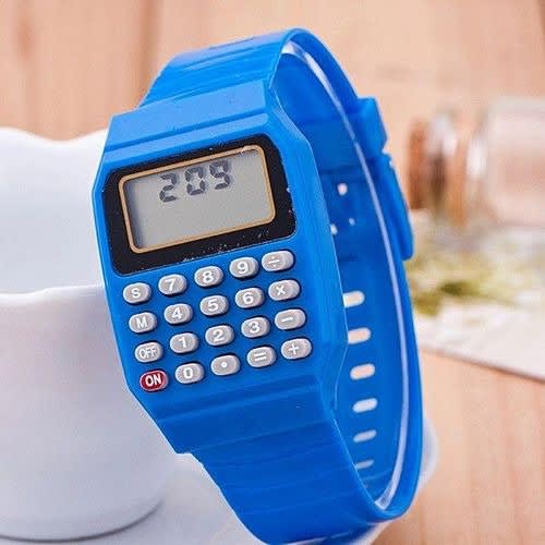 Unisex Kids Calculator Wristwatch - Blue