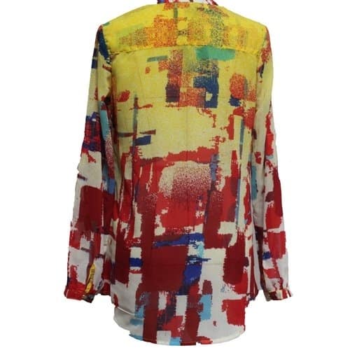 Women's flowery  Chiffon Blouse - Multicolour