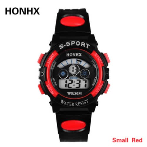 Digital Kids Sport Wrist Watch-Black & Red