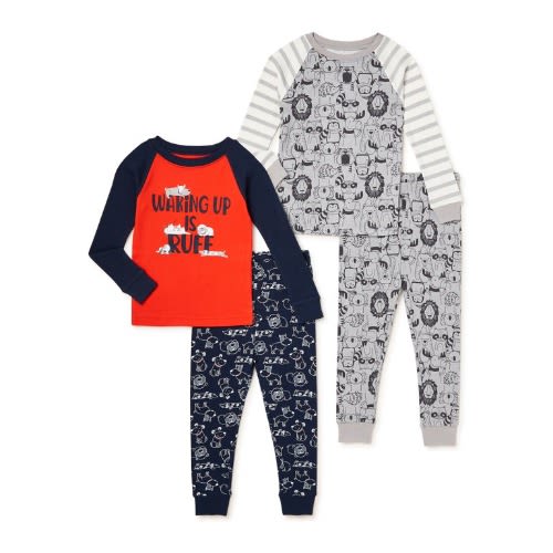 Boys Waking Up Is Ruff Cotton Snug Pyjamas