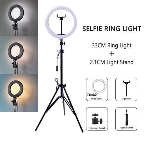 12 Inches Ring Light With Tripod Stand