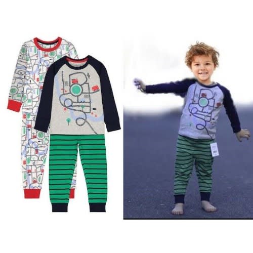 2 Piece Vehicle Road Boys Pyjamas