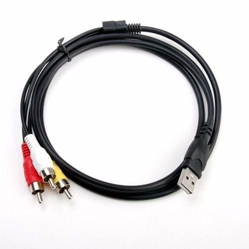 3 RCA Male to Male USB Audio Video AV Camcorder Adapter Cable