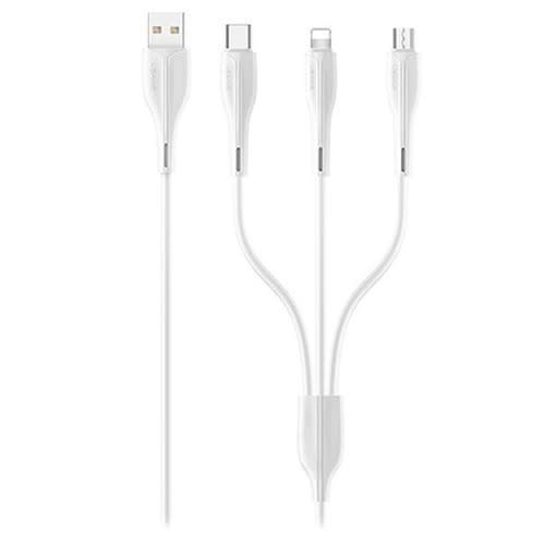 3-in-1 USB Fast Charging Cable - White