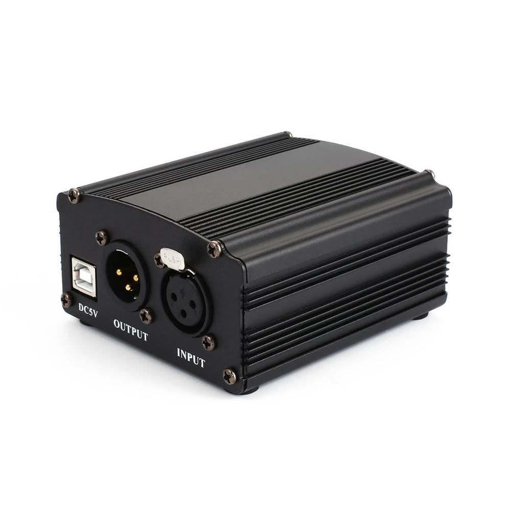 48V USB Phantom Power Supply USB2.0 Cable Dual Plug
