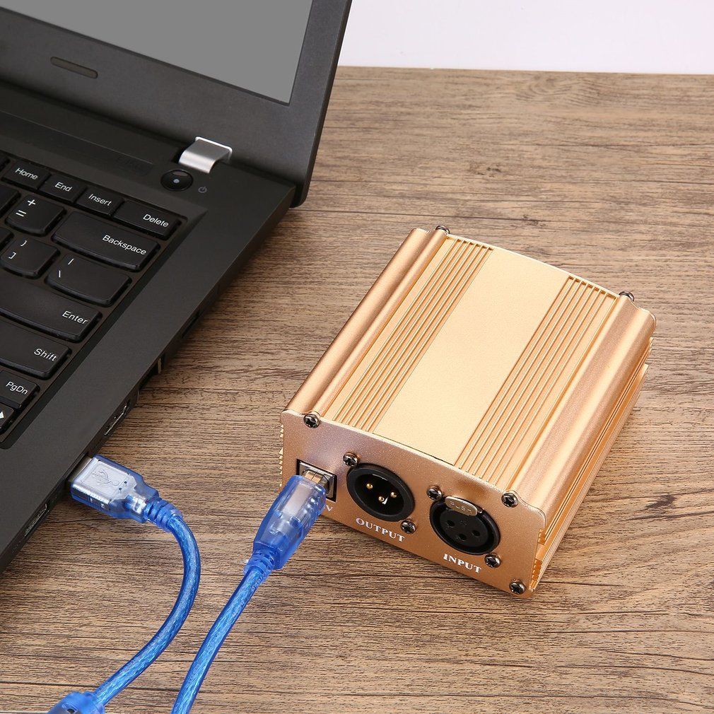 48V USB Phantom Power Supply USB2.0 Cable Dual Plug
