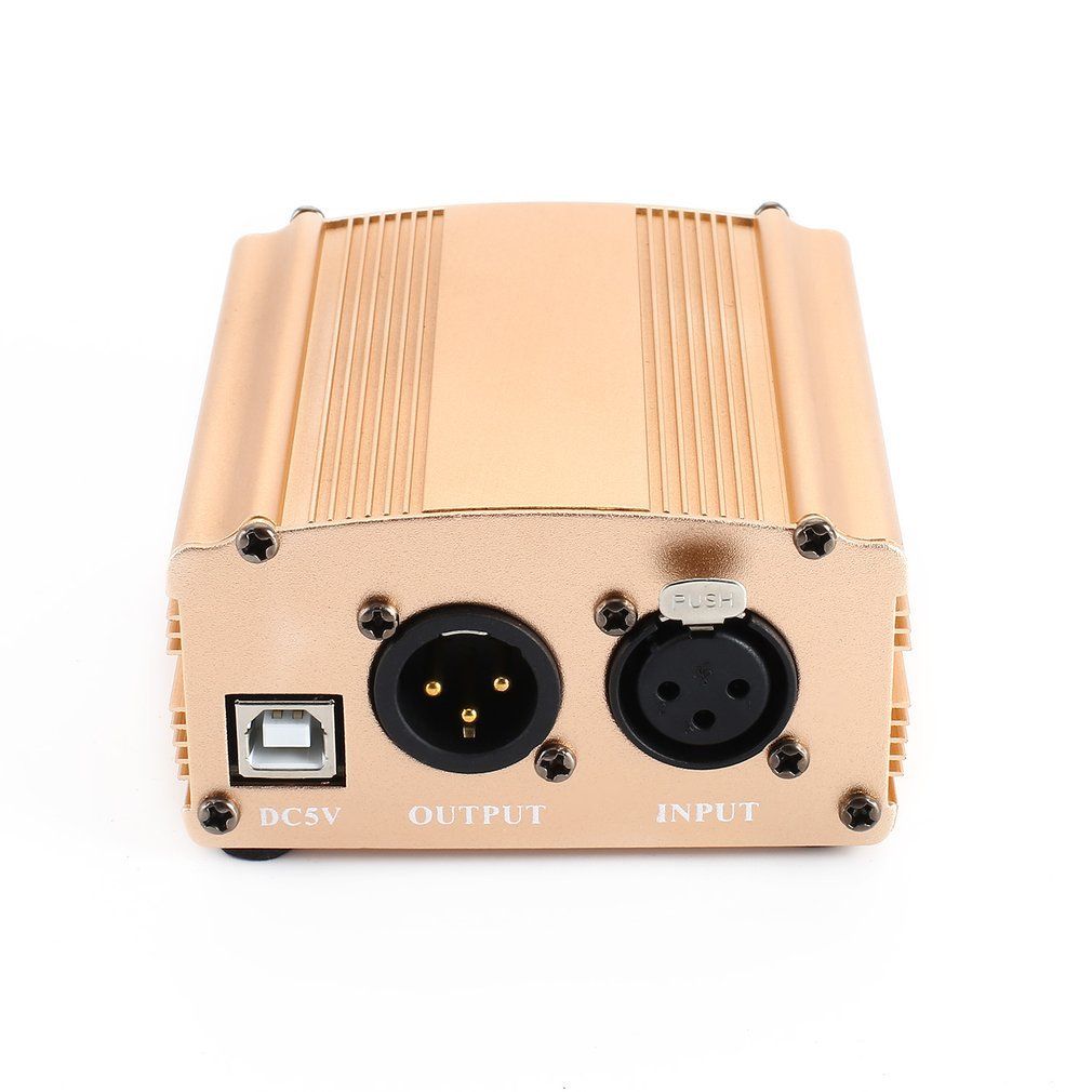 48V USB Phantom Power Supply USB2.0 Cable Dual Plug