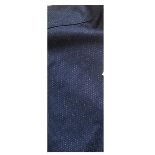 Dotted Boy's Cotton Long Sleeve Party Formal Shirt- Blue