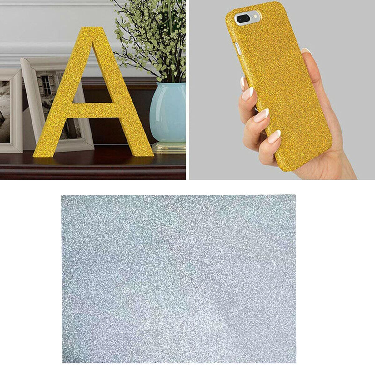 Glitter HTV Roll Heat Transfer  Sheet For  On Silver 30x50cm