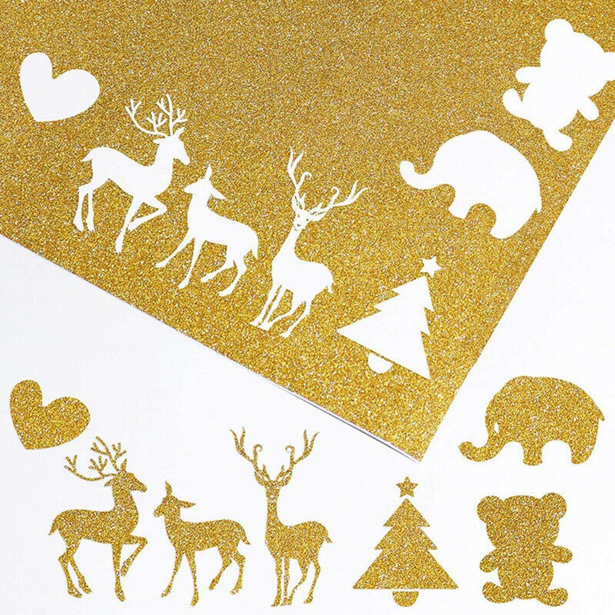 Glitter HTV Roll Heat Transfer  Sheet For  On Silver 30x50cm