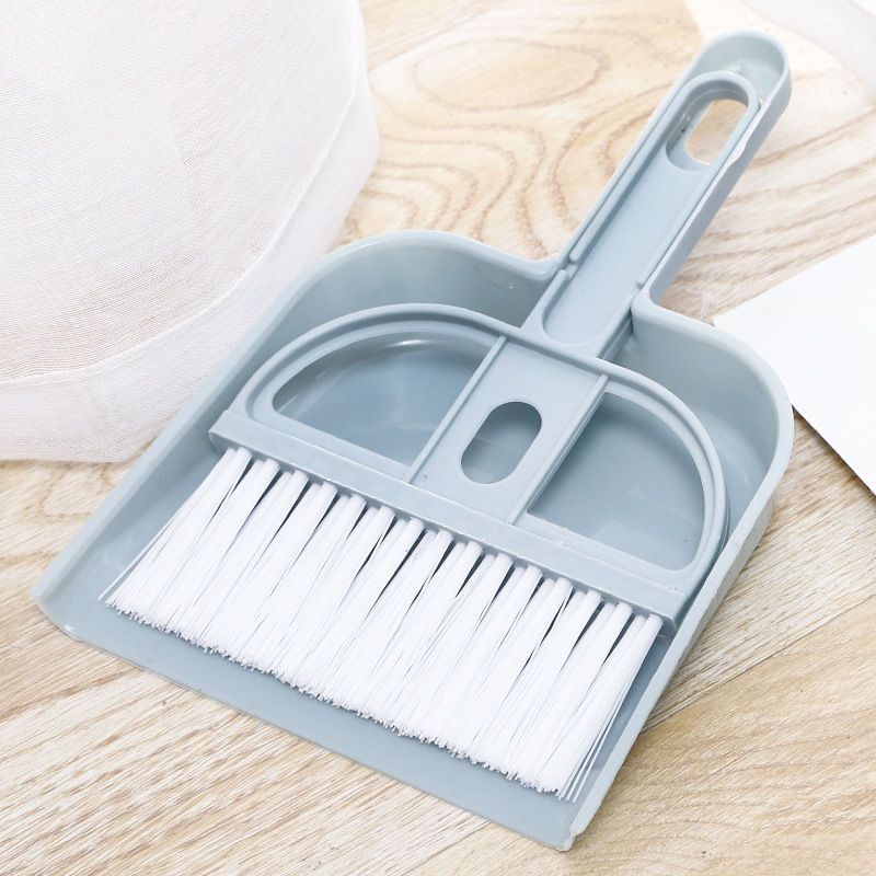 Pet Dustpan Small Broom Set Cat Shovel Pet Toilet Convenient Pet Cleaning Utensils For-Blue