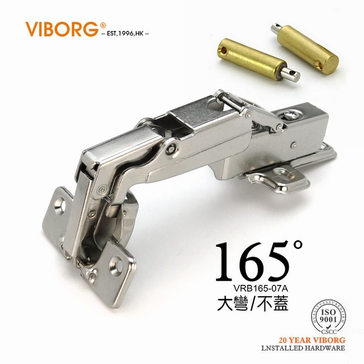 (2 Pieces)VIBORG 165 Degree Full / Half Overlay Inset Soft Close Self Closing Kitchen Cabinet Hinge Cupboard Wardrobe Door Hinge