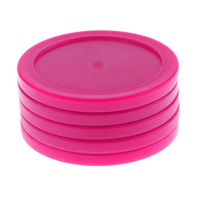 Set 5 Replacement Plastic Air Hockey Pucks For Full Size Air Pink