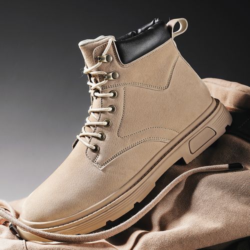 Brown Boots Men Fashion Korean Ankle Boots For Men Trend Outdoor Sneakers Shoes Men Casual High Top Canvas Shoes Men EU 39 -48